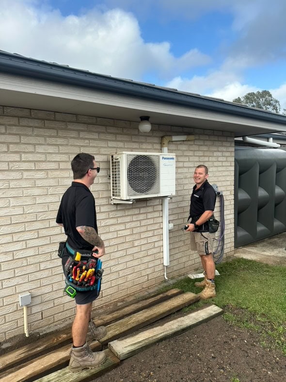 Split system air conditioning installation for a Brisbane home